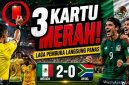 Pemain Timnas Meksiko merayakan gol saat mengalahkan Afrika Selatan 2-0 pada laga pembuka Grup A Piala Dunia 2026 di Estadio Azteca, Jumat (12/6/2026).