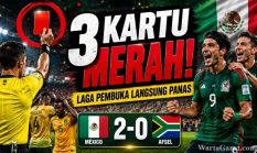 Hasil Piala Dunia 2026: Afrika Selatan Hancur dengan 9 Pemain, Meksiko Raih Kemenangan Perdana