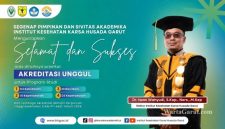 Rektor Institut Kesehatan Karsa Husada Garut, Dr. Iwan Wahyudi, S.Kep., Ners., M.Kep., menyampaikan apresiasi atas keberhasilan empat program studi meraih Akreditasi Unggul sebagai bukti peningkatan mutu pendidikan kesehatan.