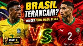 Pemain Brasil dan Maroko bersiap menjalani duel panas Grup C Piala Dunia FIFA 2026 di Stadion MetLife, New Jersey, Minggu (14/6/2026)
