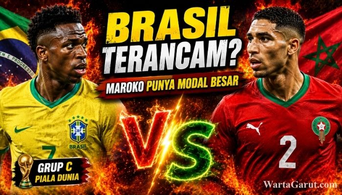 Pemain Brasil dan Maroko bersiap menjalani duel panas Grup C Piala Dunia FIFA 2026 di Stadion MetLife, New Jersey, Minggu (14/6/2026)
