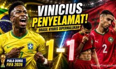 Brasil vs Maroko 1-1, Satu Pemain Maroko Bikin Selecao Frustrasi