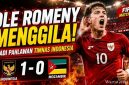 Ole Romeny merayakan gol kemenangan Timnas Indonesia saat mengalahkan Mozambik 1-0 dalam laga FIFA Matchday di Stadion Utama Gelora Bung Karno, Jakarta.