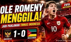 Indonesia vs Mozambik 1-0: Gol Ole Romeny Bawa Garuda Menang, Ranking FIFA Berpeluang Naik