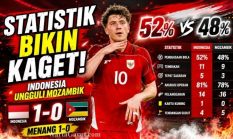 Statistik Lengkap Indonesia vs Mozambik: Garuda Unggul 1-0