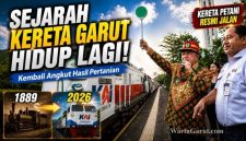 Bupati Garut Abdusy Syakur Amin menghadiri peluncuran KA Cikuray dengan gerbong Petani dan Pedagang yang menghidupkan kembali peran historis kereta api sebagai pengangkut komoditas pertanian Garut.