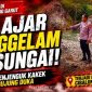 Petugas Kepolisian melakukan penanganan di lokasi Sungai Cikaengan, Kecamatan Cibalong, tempat seorang pelajar SMA asal Peundeuy ditemukan meninggal dunia akibat tenggelam.
