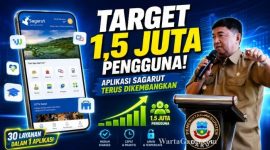 Bupati Garut Abdusy Syakur Amin saat menghadiri sosialisasi pengelolaan aplikasi layanan publik SAGARUT di Kampus 4 Universitas Garut, Selasa (9/6/2026).