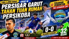 Pemain Persigar Garut berduel dengan pemain Persikoba Kota Batu pada laga Grup W Babak 32 Besar Liga 4 Piala Presiden 2026 di Stadion Gelora Brantas, Kota Batu, Rabu (10/6/2026). Persigar berhasil membawa pulang satu poin usai bermain imbang 0-0.