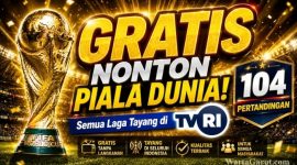 Trofi Piala Dunia 2026 dipamerkan menjelang turnamen. Seluruh pertandingan dipastikan dapat disaksikan gratis oleh masyarakat Indonesia melalui siaran TVRI.