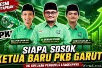 H. Subhan Fahmi resmi memimpin DPC PKB Kabupaten Garut masa bakti 2026-2031 didampingi Sekretaris Cecep M. Ginanjar dan Bendahara Luqi Sa'adilah F untuk memperkuat konsolidasi partai di daerah.