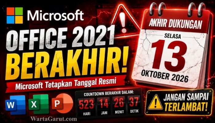 Microsoft mengakhiri dukungan Office 2021 mulai 13 Oktober 2026, membuat pengguna Word, Excel, dan PowerPoint perlu mempertimbangkan langkah berikutnya