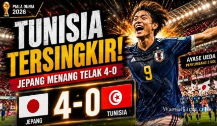 Jepang Libas Tunisia 4-0, Laga Bersejarah Piala Dunia 2026 Berakhir Dramatis 1 pkb jabar 11