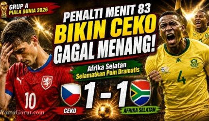 Ceko Ditahan Afrika Selatan 1-1, Penalti Menit 83 Ubah Klasemen Grup A 1 pkb jabar 2