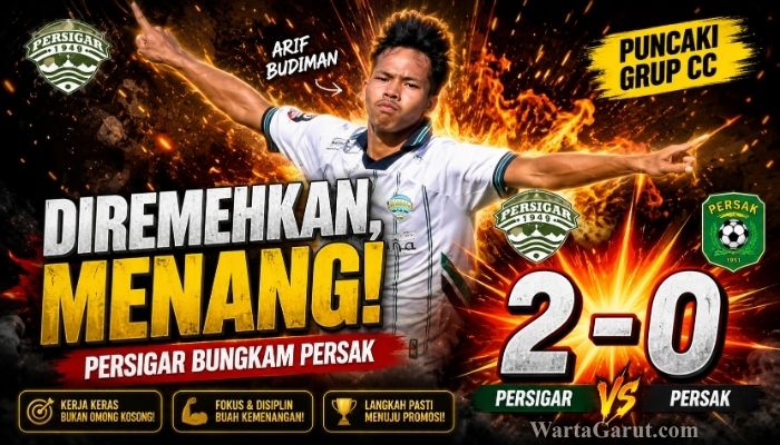 Persigar Garut Taklukkan Persak 2-0, Langsung Pimpin Grup 16 Besar Liga 4