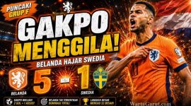 Belanda Hajar Swedia 5-1, Cody Gakpo dan Brobbey Menggila di Piala Dunia