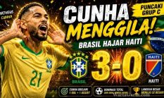 2 Gol Matheus Cunha Antar Brasil Puncaki Grup C Piala Dunia 2026