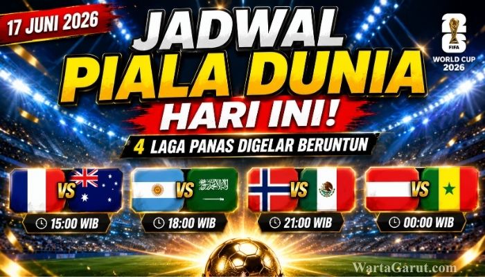 Pemain Prancis dan Senegal bersiap menjalani pertandingan Grup I Piala Dunia 2026 pada 17 Juni 2026. Duel ini menjadi salah satu laga paling dinantikan dalam jadwal Piala Dunia hari ini.