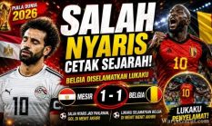 Belgia vs Mesir, Mohamed Salah Nyaris Ukir Sejarah, Lukaku Selamatkan Belgia dari Kejutan Mesir