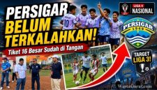 Ketua Umum Persigar Garut H. Rudy Gunawan bersama jajaran manajemen dan pendukung merayakan keberhasilan Persigar lolos ke babak 16 besar Liga 4 Nasional setelah menahan imbang Persipam Pamekasan