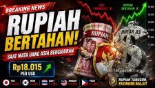 Ilustrasi pergerakan nilai tukar rupiah terhadap dolar AS di tengah tekanan mayoritas mata uang Asia akibat meningkatnya ketegangan geopolitik global.