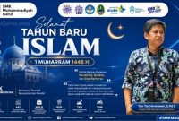 Kepala SMK Muhammadiyah Garut, Yan Yan Hermawan, S.Pd.I, mengajak siswa menjadikan Tahun Baru Islam 1 Muharram 1448 Hijriah sebagai momentum hijrah menuju generasi berakhlak, berilmu, dan siap berkarya.