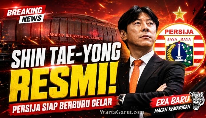 Shin Tae-yong resmi diperkenalkan sebagai pelatih baru Persija Jakarta di Jakarta International Stadium, Senin (8/6/2026). Mantan pelatih Timnas Indonesia tersebut diharapkan membawa Macan Kemayoran bersaing dalam perebutan gelar Liga 1 musim 2026/2027.