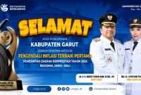 Rektor Universitas Garut Dr. Irfan Nabhani, S.E., M.T. menyampaikan apresiasi atas keberhasilan Kabupaten Garut meraih penghargaan Pengendali Inflasi Terbaik Pertama pada Penghargaan Pemerintah Daerah Berprestasi Tahun 2026 Regional Jawa-Bali.
