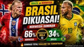 Statistik Mengejutkan Brazil vs Norwegia: Haaland Menang Penguasaan Bola, Neymar Tetap Jadi Penentu