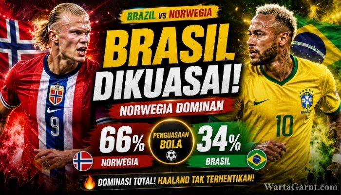 Statistik Mengejutkan Brazil vs Norwegia: Haaland Menang Penguasaan Bola, Neymar Tetap Jadi Penentu