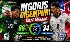 Statistik Meksiko vs Inggris: Inggris Menang 3-2 Meski Ditekan Habis Meksiko