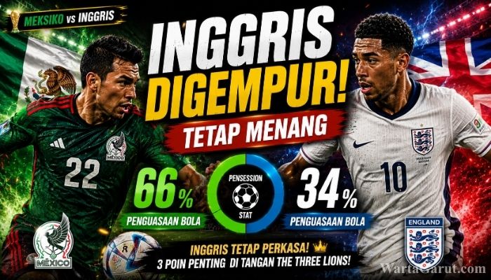Statistik Meksiko vs Inggris: Inggris Menang 3-2 Meski Ditekan Habis Meksiko