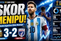 Statistik Argentina vs Cabo Verde: Dominasi Albiceleste Terbukti, Penguasaan Bola 64 Persen hingga 20 Tembakan