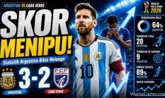 Statistik Argentina vs Cabo Verde: Dominasi Albiceleste Terbukti, Penguasaan Bola 64 Persen hingga 20 Tembakan