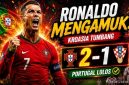 Cristiano Ronaldo merayakan gol penalti saat Portugal menang dramatis 2-1 atas Kroasia di Piala Dunia FIFA 2026