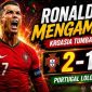 Cristiano Ronaldo merayakan gol penalti saat Portugal menang dramatis 2-1 atas Kroasia di Piala Dunia FIFA 2026