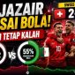 Pemain Swiss merayakan kemenangan 2-0 atas Aljazair meski kalah penguasaan bola di Piala Dunia FIFA 2026. 