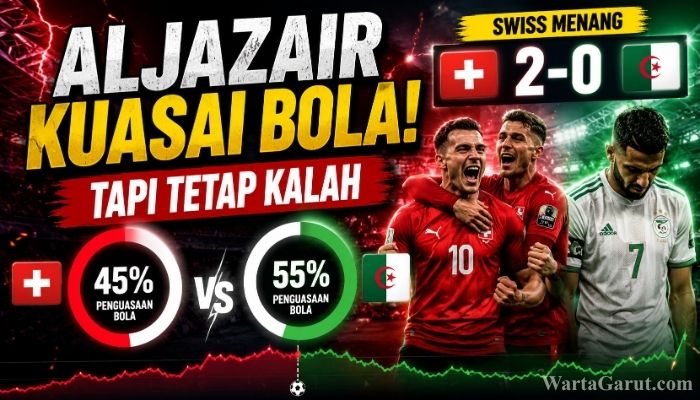Pemain Swiss merayakan kemenangan 2-0 atas Aljazair meski kalah penguasaan bola di Piala Dunia FIFA 2026.
