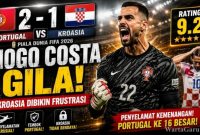 Diogo Costa tampil luar biasa saat Portugal mengalahkan Kroasia 2-1 di Piala Dunia FIFA 2026.