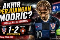 Luka Modric mencoba membawa Kroasia bangkit saat menghadapi Portugal pada babak gugur Piala Dunia FIFA 2026