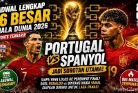 Jadwal Lengkap 16 Besar Piala Dunia 2026: Portugal vs Spanyol Jadi Sorotan Utama