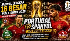 Jadwal Lengkap 16 Besar Piala Dunia 2026: Portugal vs Spanyol Jadi Sorotan Utama