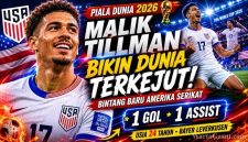 Malik Tillman Cetak Sejarah di Piala Dunia 2026, Profil Gelandang AS yang Kini Jadi Sorotan Dunia
