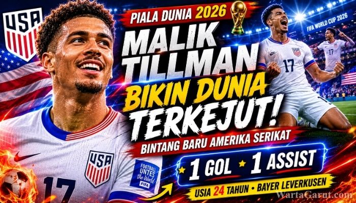 Malik Tillman Cetak Sejarah di Piala Dunia 2026, Profil Gelandang AS yang Kini Jadi Sorotan Dunia