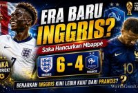 Bukayo Saka mencetak hattrick saat Inggris mengalahkan Prancis 6-4 dalam laga perebutan tempat ketiga Piala Dunia FIFA 2026 di Stadion Hard Rock, Miami.