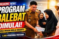 Bupati Garut Abdusy Syakur Amin saat meluncurkan Program Balebat Garut 2026 di Pendopo Garut, Selasa (30/06/2026), untuk membantu warga miskin yang belum tersentuh bantuan pemerintah.