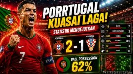 Pemain Portugal menguasai jalannya laga saat menghadapi Kroasia dalam duel Piala Dunia FIFA 2026.