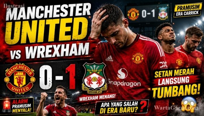 Manchester United kalah 0-1 dari Wrexham pada laga pramusim perdana era Michael Carrick.