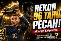 Kylian Mbappe mengangkat penghargaan Golden Boot setelah memastikan diri menjadi top skor Piala Dunia 2026 sekaligus memecahkan rekor sepanjang sejarah turnamen.