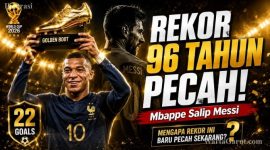 Kylian Mbappe mengangkat penghargaan Golden Boot setelah memastikan diri menjadi top skor Piala Dunia 2026 sekaligus memecahkan rekor sepanjang sejarah turnamen.